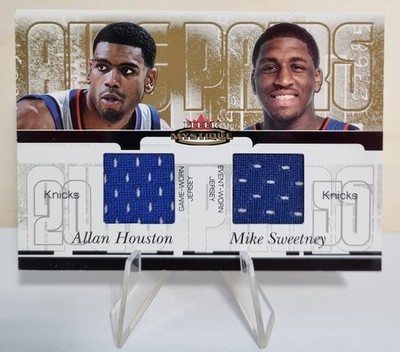2003-04 Fleer Mystique Awe Pairs Dual Jerseys Allan Houston Mike Sweetney /35