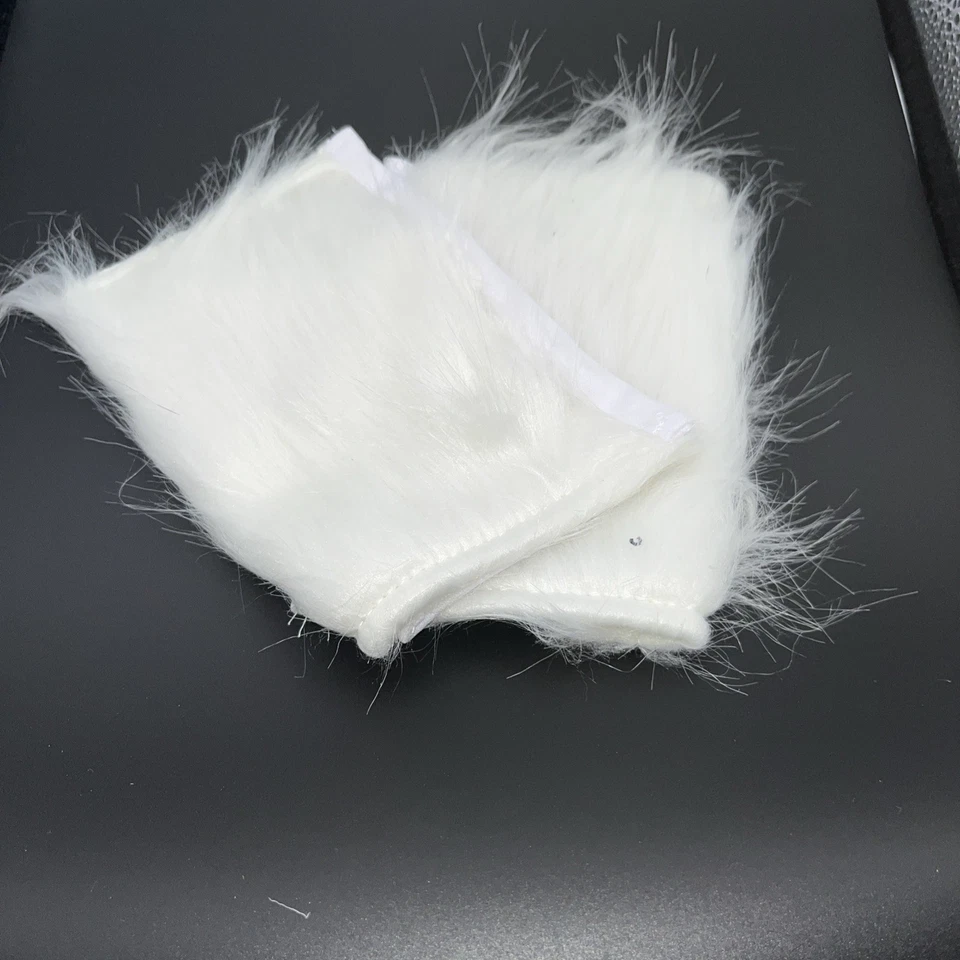 Conjunto de Disfraz de Cosplay de Gato de Piel Sintética Máscara de Felpa Pata Esponjosa Guantes Cola de Arco Foto 4 de 4