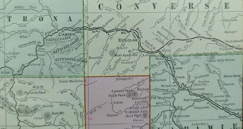 Vintage 1903 WYOMING Map 22"x14" Old Antique Original YELLOWSTONE NATIONAL PARK - Picture 8 of 12