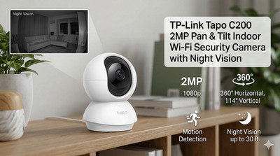TP-Link Tapo C200 Network Wi-Fi Pet Camera Full HD Indoor Camera with Night Used