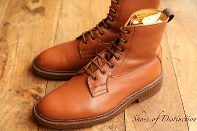 Trickers Ripon hellbraune Leder Derby Stiefel Schuhe UK 8 US 9 EU 42