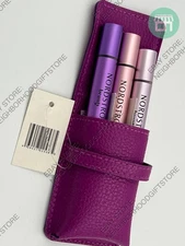 Nordstrom Beauty EMPTY Rollerball Bottles Refillable Case Purple Perfume Oil NEW