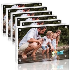 4x6 Picture Frame, 6 Pack Acrylic Frames, Clear Double Sided Photo Frame with...
