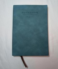 Blue Notebook Journal w/ Soft Cover- Velvety Soft Texture  Ribbon Bookmark NWOT