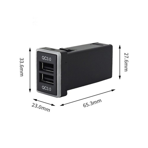 12V Car Dual USB Charger QC3.0 Port Phone Quick Charging Adapter For Toyota RAV4 - Zdjęcie 4 z 9