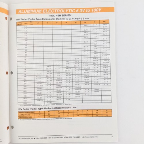 1996 1997 NTE Capacitor Catalogs, Vintage Electronics Parts - Foto 9 di 11