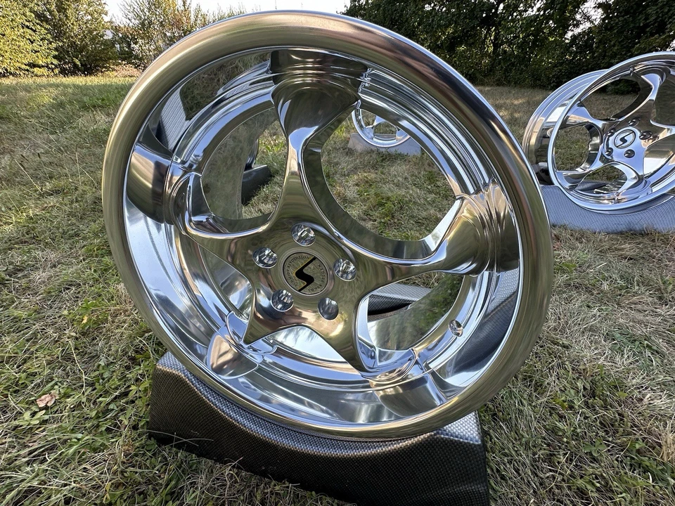 💎 4x SCHMIDT Space Line 8,5 & 10x18 5x110 Hochglanzverdichtet Chrysler Vectra💎 - Bild 4 von 4