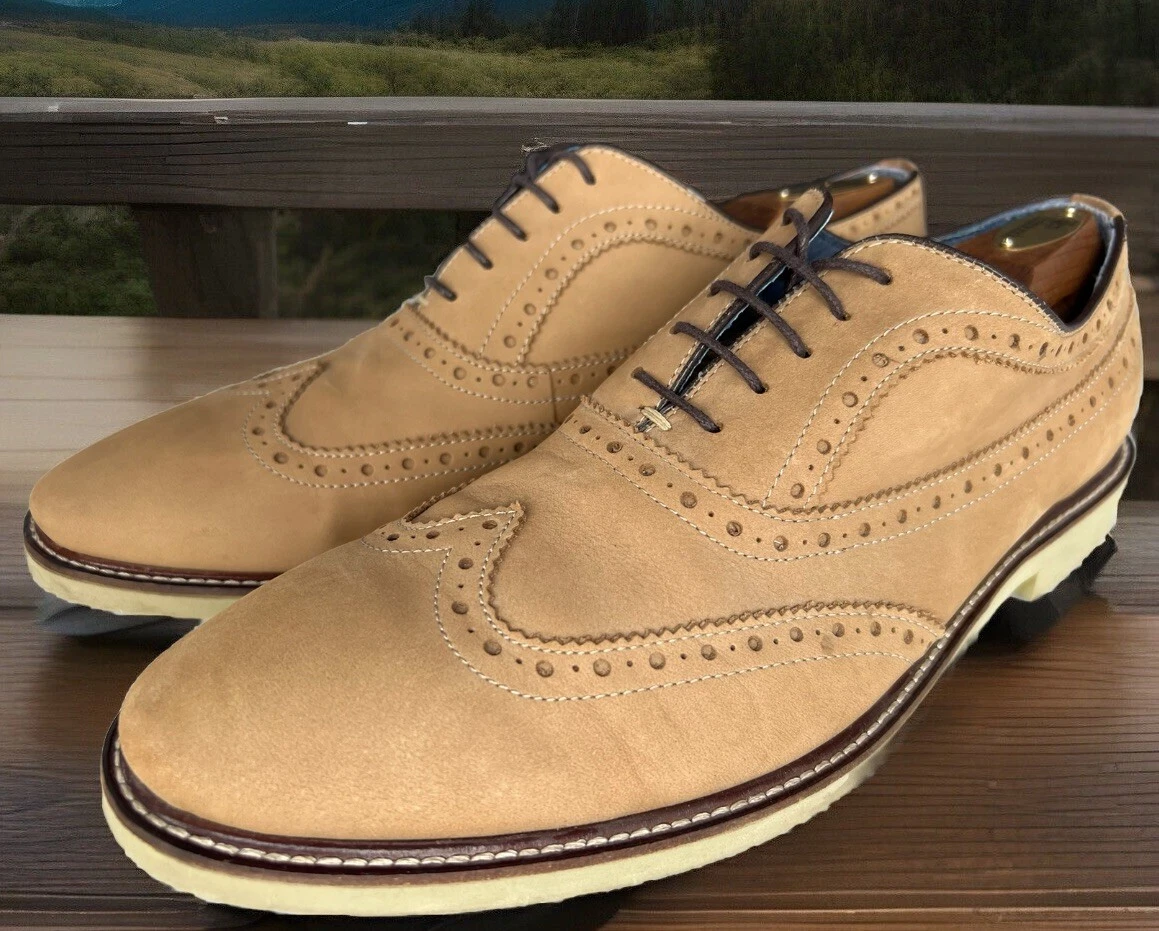 RUSH by Gordon Rush Men\'s Size 9 Jarvis Tan Brown Genuine Leather Oxford Shoes RUSH by Gordon Rush Men main image 4