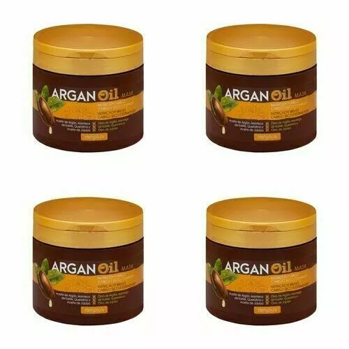 4 X 400 ml STYLIUS Aceite de Argán MÁSCARA PARA EL CABELLO con QUERATINA Y JOJOBA Cabello Seco Dañado - Imagen 1 de 2
