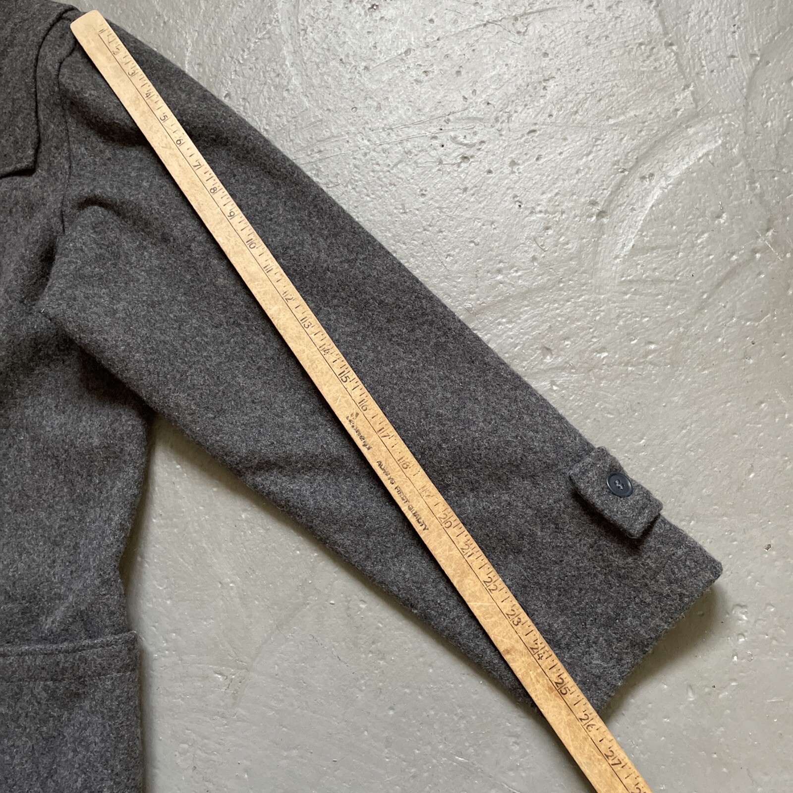 Vintage Schott AT078 Wool Toggle Parka Duffel Style Long Jacket Made In USA L