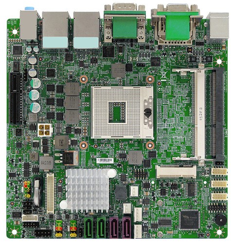 Carte mère Intel Mobile QM67 HDMI DVI D-SUB 4 SATA RAID 12V socket 989 Mini ITX - Photo 1 sur 13