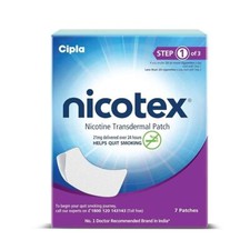 Cipla Nicotex Nicotine Transdermal Patch, 7 Pac, Step 1-21mg , To Quit Smoking