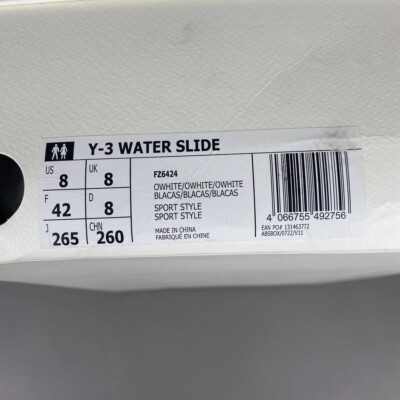 アディダス Y-3 FZ6424 WATER SLIDES サンダル ホワイト Adidas Yohji Yamamoto Y-3 Water Slides White FZ6424 | eBay