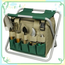 2w1 OGRODOWE SKŁADANE PRZENOŚNE SIEDZISKO Oxford Kieszenie z tkaniny Torba do przechowywania Wielofunkcyjna