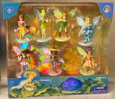 RARE Disney Fairies Figure Figurine Set of Tinker Bell WDW NIB Gift  Box
