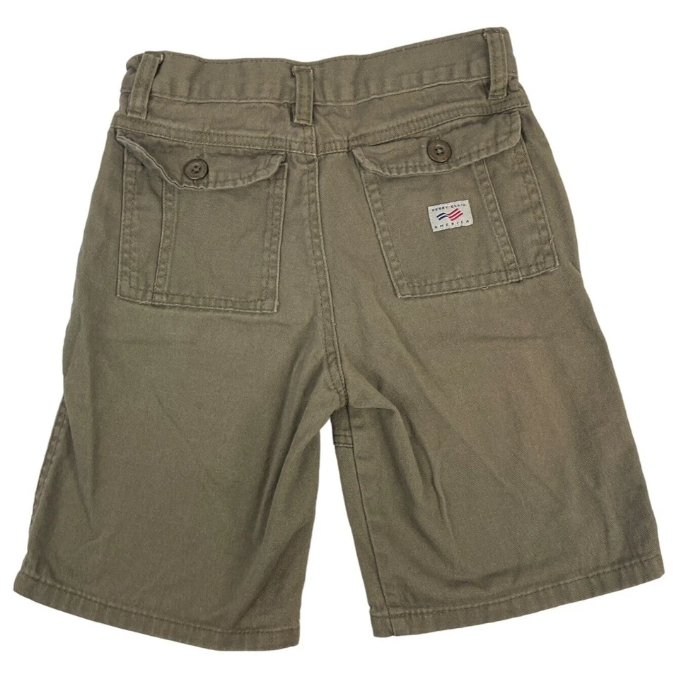 Pantalones Cortos Carga Perry Ellis America Niño 8" Entrepierna 10 Verde 100% Algodón Informal Foto 2 de 4