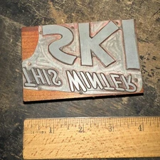 Printing Block “ Ski This Winter “