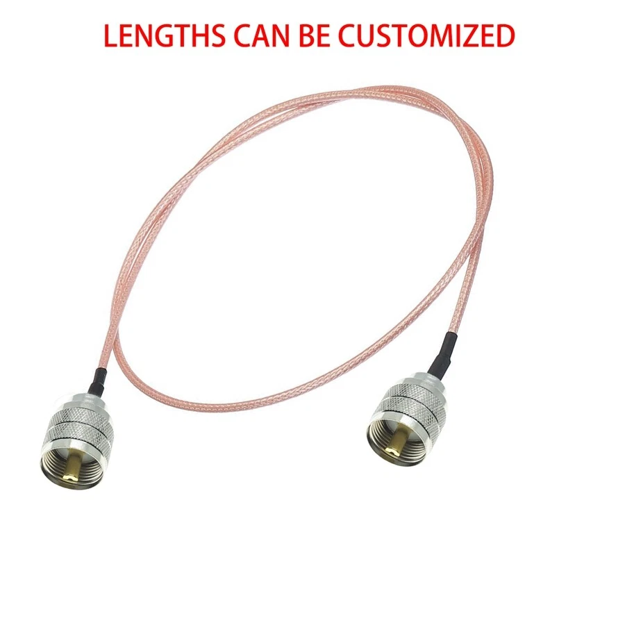 UHF PL259 Male to UHF Male Connector Lot RF coax Pigtail coaxial cable RG316 - Image 2 of 2