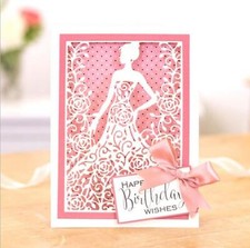 Metal Cutting Dies Dress Girl Frame Scrapbooking Photo Album Embossing Crafts