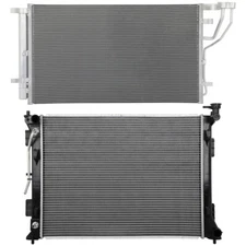 Radiator + AC Condenser Cooling Kit Aluminum For 2019-2020 Kia Optima