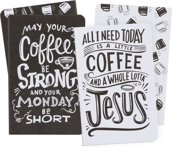 Faith-Inspired Coffee Lover Notebook Set with Paper Tablet  -image