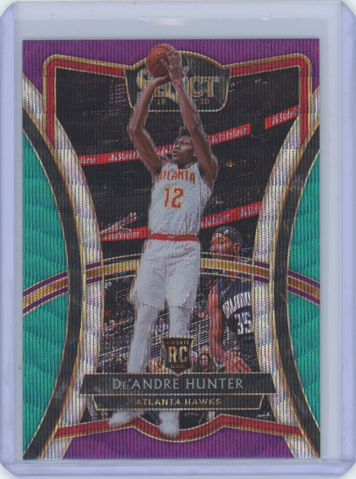 2019-20 Panini Select - Premier Level Tri-Color Prizm #136 De'Andre Hunter (RC)