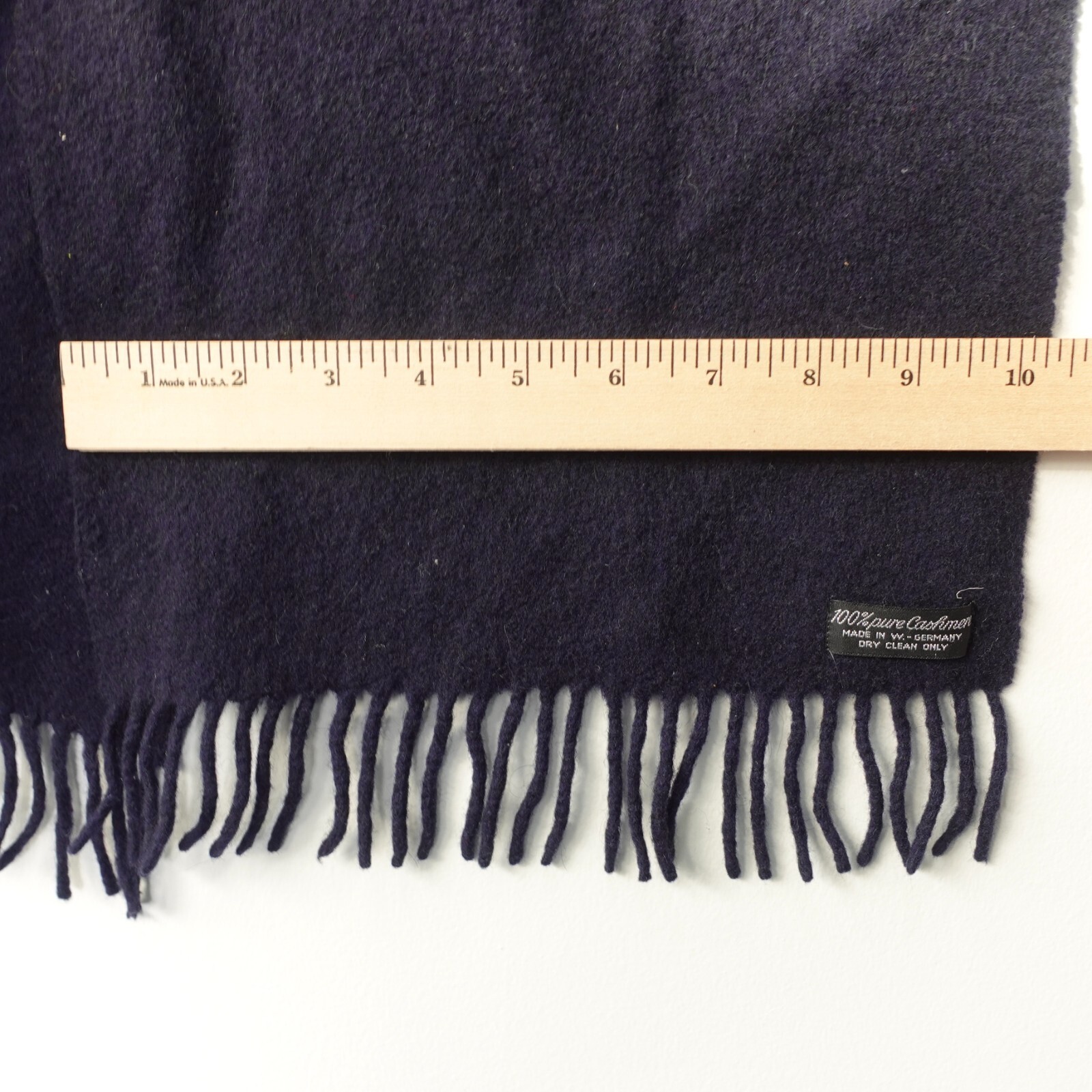 Cashmere Scarf Blue Flannel Wrap Basic Solid Shaw… - image 4