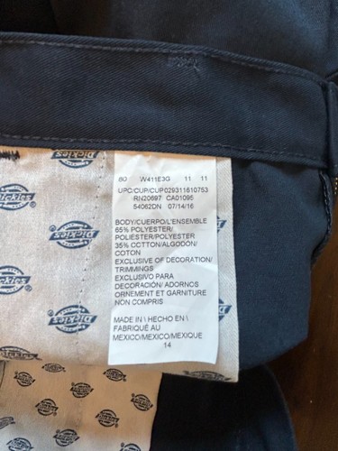 NWT Dickies Boy's Classic Fit Flat Front Shorts Blue Uniform Shorts Size 14 - Picture 5 of 13