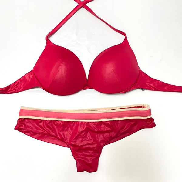 CALZEDONIA Cobey roter Push Up & Bademode Bikini - Größe S