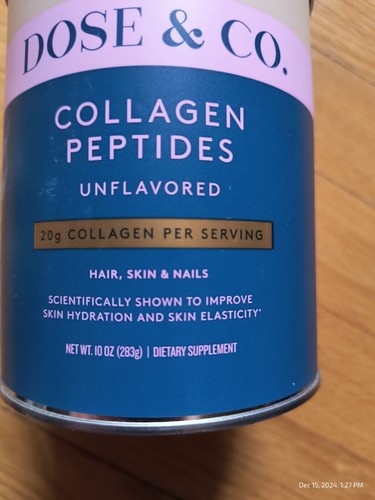 DOSE & CO Pure Collagen Peptides Hair Skin Nail Unflavored 10oz Powder 2025 READ - Picture 5 of 7