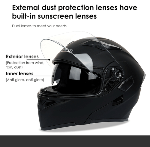 Motorcycle Helmet With Bluetooth Headset Modular Flip-Up Motorbike Helmets DOT - Picture 7 of 21