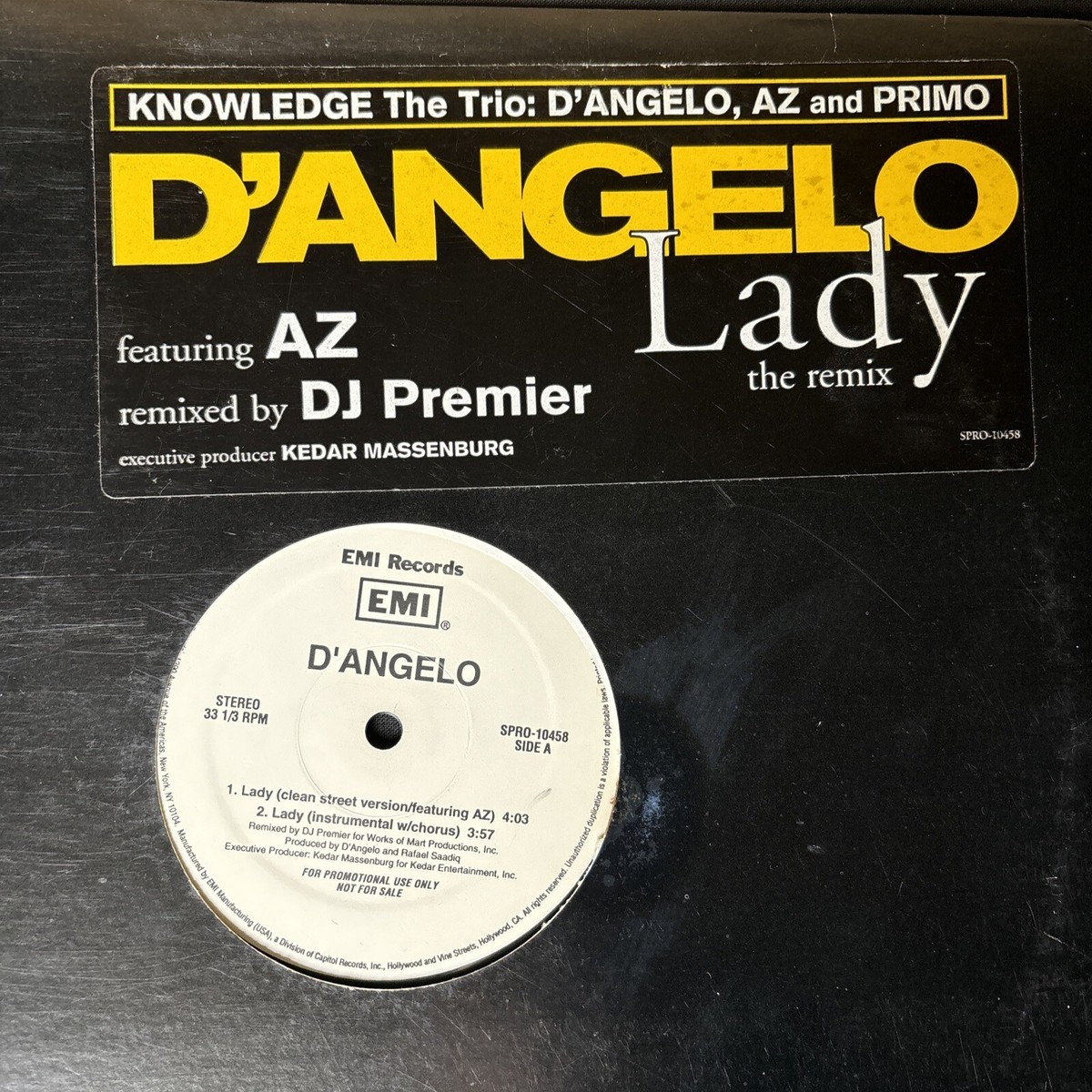 Dangelo Lady UK PROMO 10インチ CJmix D'ANGELO
