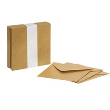 50x Small Mini Kraft Envelope For Thank You Card RSVP Cards Envelopes 11x11cm