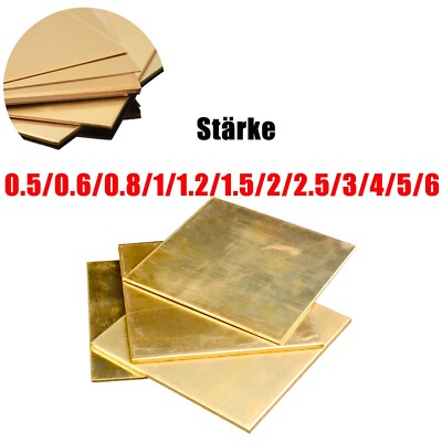 Produktbild von Messing Flachstange – 30 X 3 Mm, 500 Mm Länge, CuZn39Pb3 (MS58), Unbehandelt, Für Drehen, Fräsen & Sägen, Roh & Unentgratet