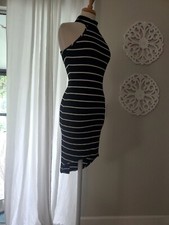 Teeze Me Striped Sexy Fashion Nova Bodycon Dress With Choker Small