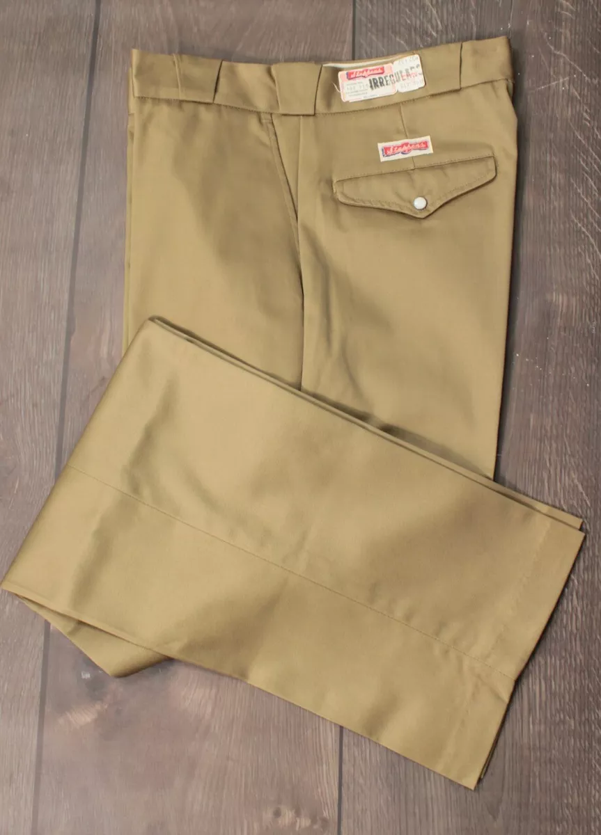Men's 1960s NOS Stephens Khaki Western Pants 32x32 Vtg 60s Pearl Snap Slacks