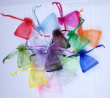 1/100pcs Organza gift bag Jewelry Packing Pouch Wedding Favor Gift Bags 3"x 4"