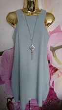 NEW XMAS BABY BLUE MISSGUIDED SEXY MIDI MINI SKATER LADIES DRESS SIZE 10 EU 38