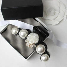Women Hair Claw Clip Acrylic Flower Hairgrip Handmade Top Grade Pearl Decoration
