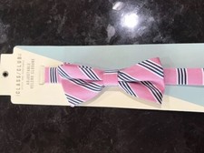 Bowtie Pink Men/boys Adjustable worn once Navy Stripe One Size, Easter/spring