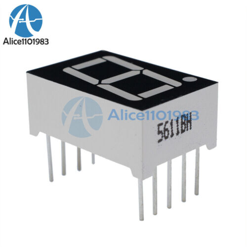 10 STCK. 0,56 Zoll 7 Segment rote LED-Anzeige 1 Ziffer gemeinsame Anode - Bild 5 von 9