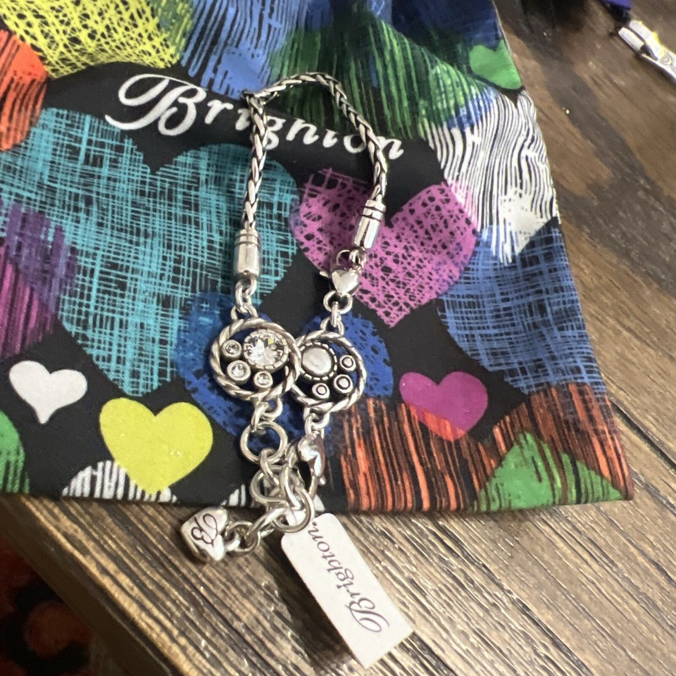 BRIGHTON NWT HALO SLIDE Add Charm, Beads Bracelet W/Pouch Retailed 32