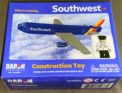 Daron Southwest Airlines Plane Construction Toy No. BL888-1 NEW Free Shipping