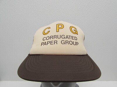 VTG C.P.G. Corrugated Paper Group Mesh Trucker Hat Rope Snap back Mesh OSFA NOS.