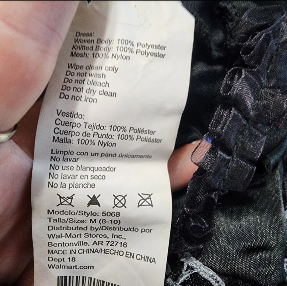 Disfraz de Bruja Mediano Negro Plata Halloween Juegos con disfraces Teatro B995 Foto 3 de 3