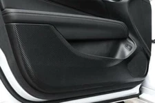 For Cadillac CT4 2020-25 PU Leather Carbon Fiber Inner Door Anti-Kick Panel Trim