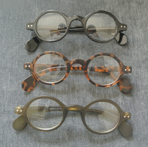 Klassische runde Brillengestell Metall Vintage Mode Brille Rx-fähig N09