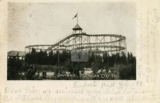 Roller Coaster 1906 Michigan City IN Indiana Vintage Postcard COPY