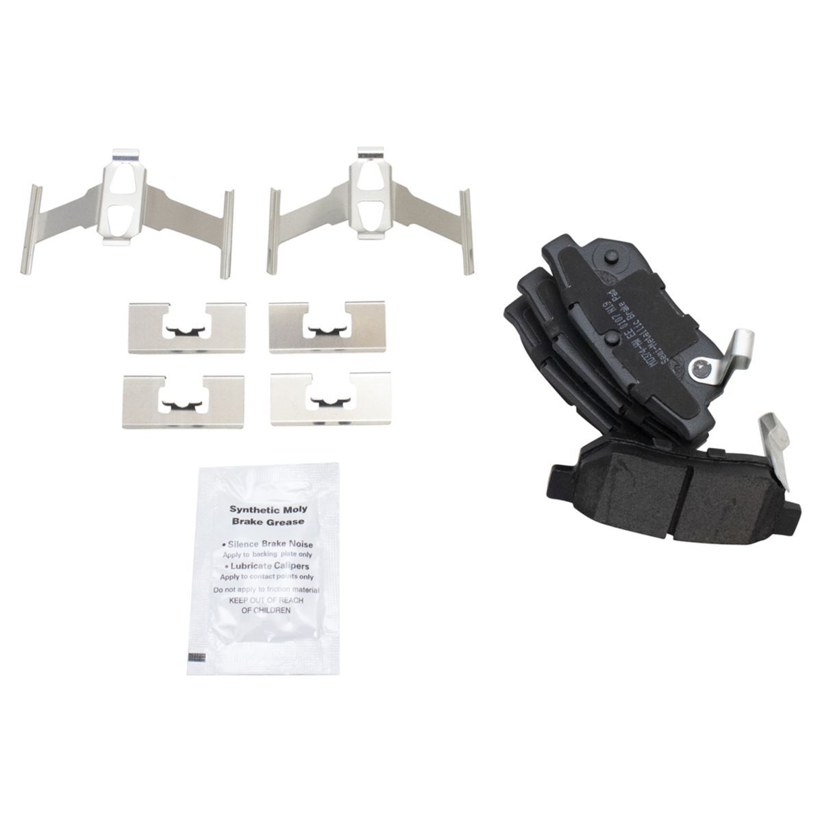 Rear Metallic Brake Pad & Performance Drilled Slotted Rotor Kit w/Chemicals