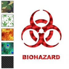Bio Hazard Symbol Vinyl Decal Sticker 40 Patterns 3 Sizes 111